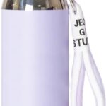 "Stainless Steel Insulated Water Bottle, 22.2 oz, Keeps Drinks Hot 16 Hours, Double Wall Vacuum Flask for Gym, Outdoor Activities, Sports - Purple"